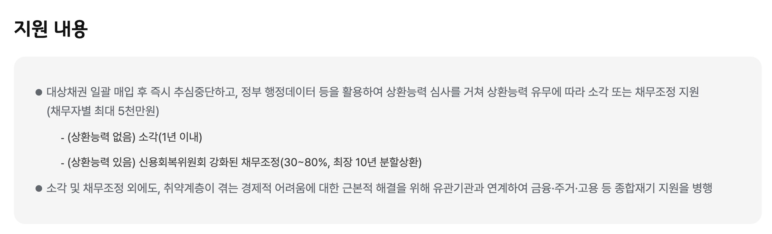 새도약기금 지원 내용 채권 장기 연체자 신용회복