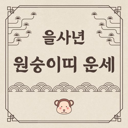 2025년 을사년 원숭이띠 신년 운세