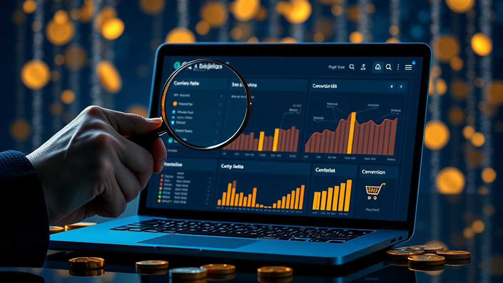 노트북 화면 속 GA4 대시보드