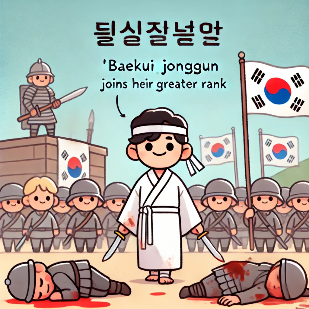 백의종군 (白衣從軍) 직위나 명예 없이 군을 따라 전장에 나서다 - 1. 백의종군의 의미와 유래