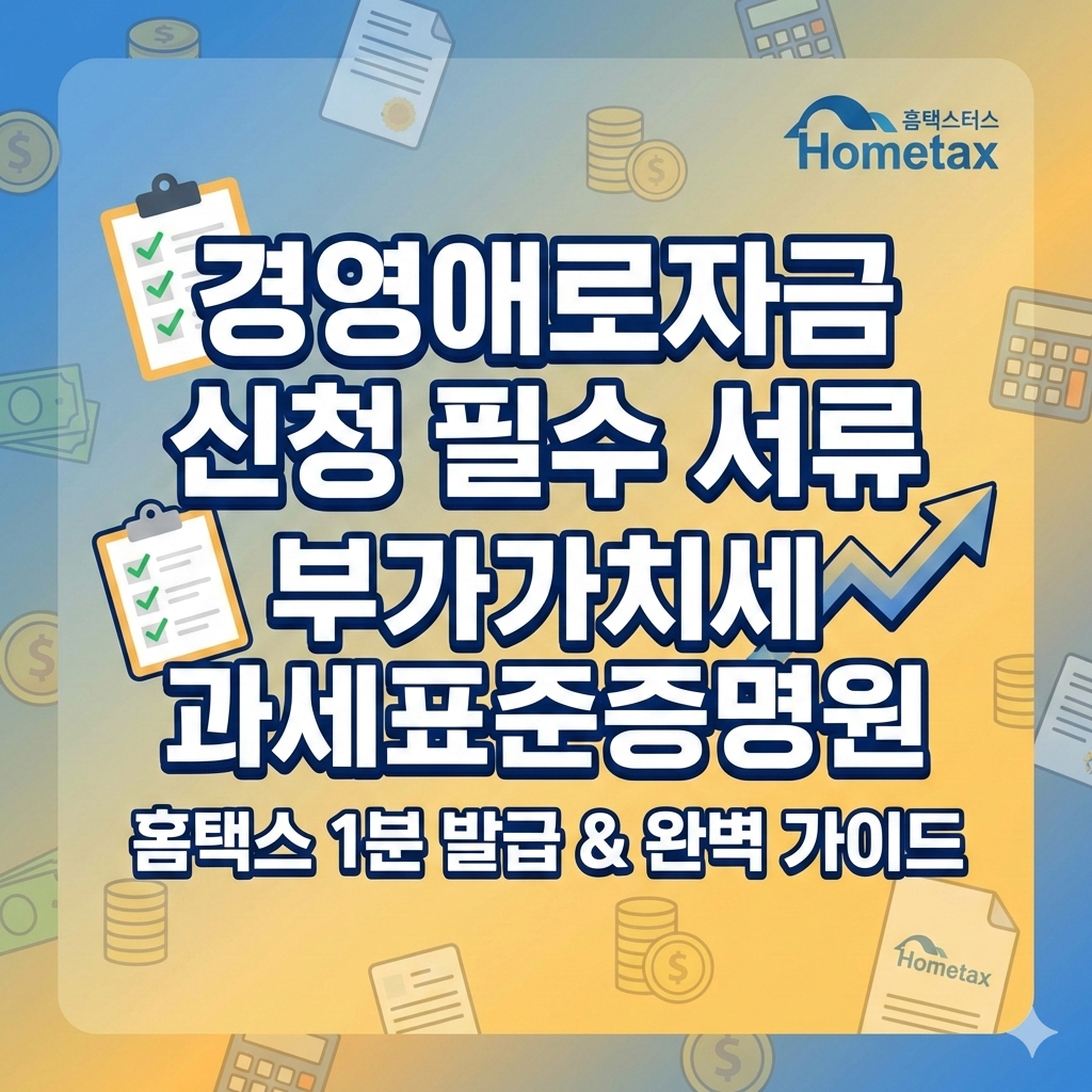 경영애로자금 신청 서류 5가지, 부가가치세 과세표준증명원 발급
