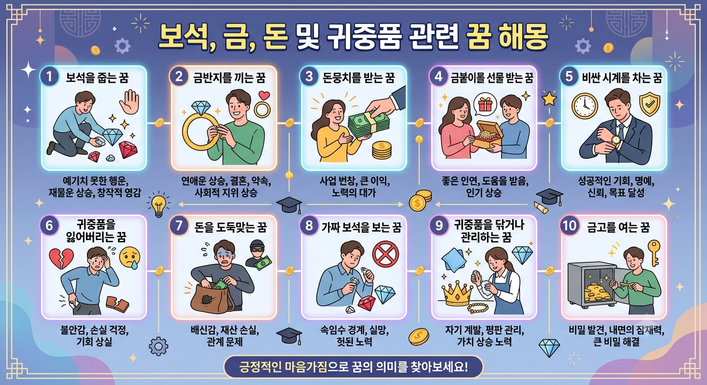 보석·금·돈·귀중품 관련 꿈