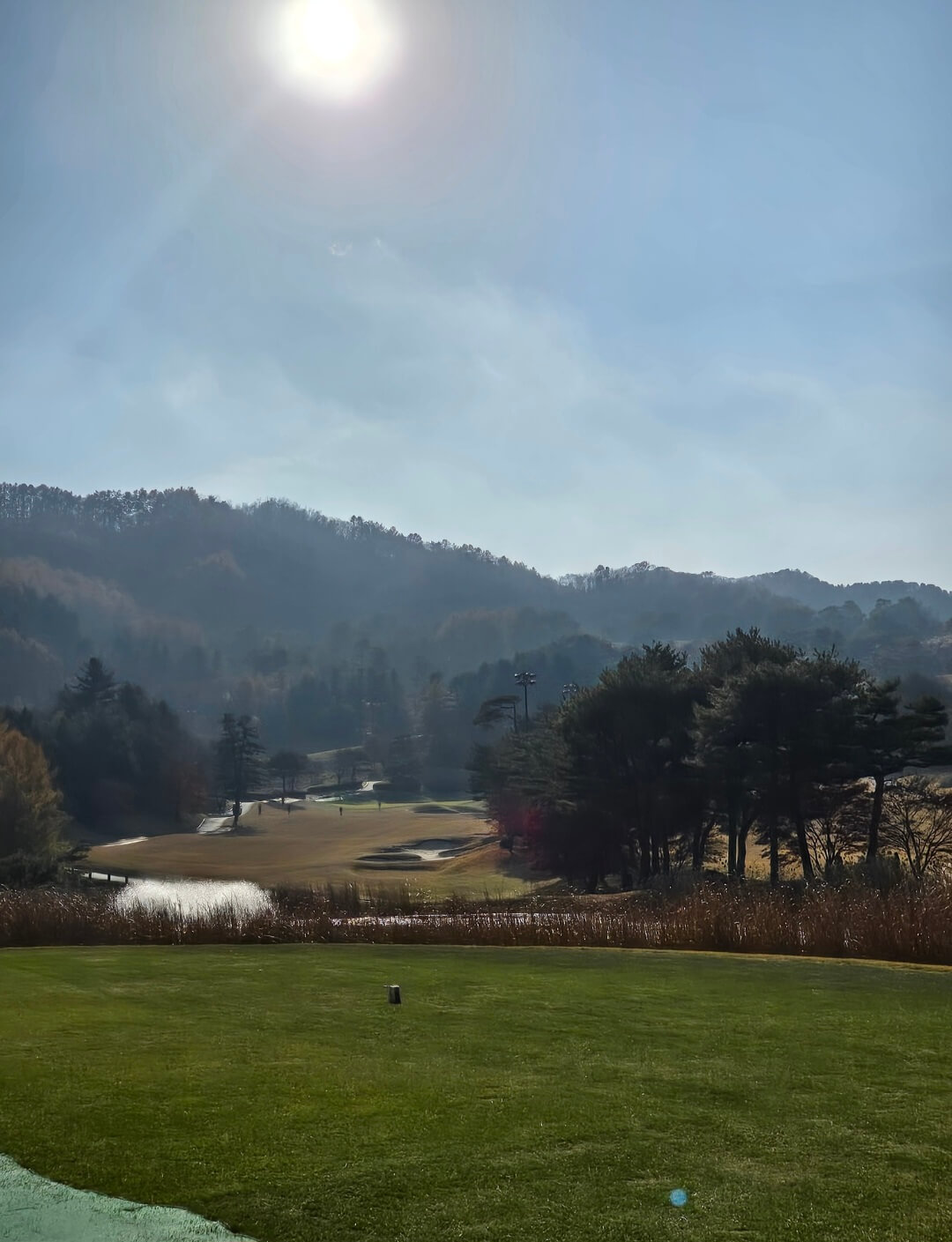 분수가 보이는 코스전경