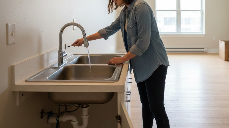 수도 체크 하는 사진