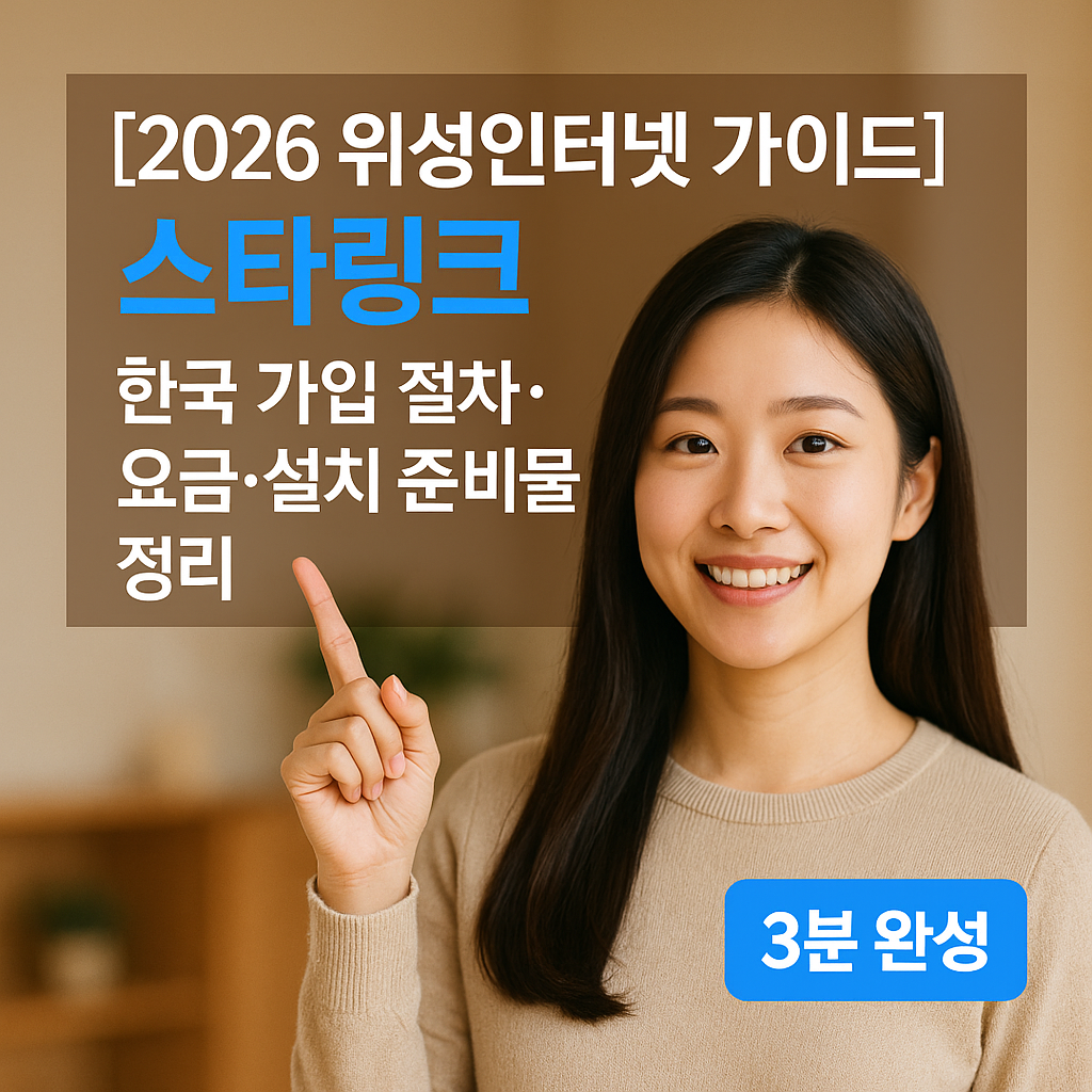 [2026 위성인터넷 가이드] 스타링크 ｜ 한국 가입 절차&middot;요금&middot;설치 준비물 정리