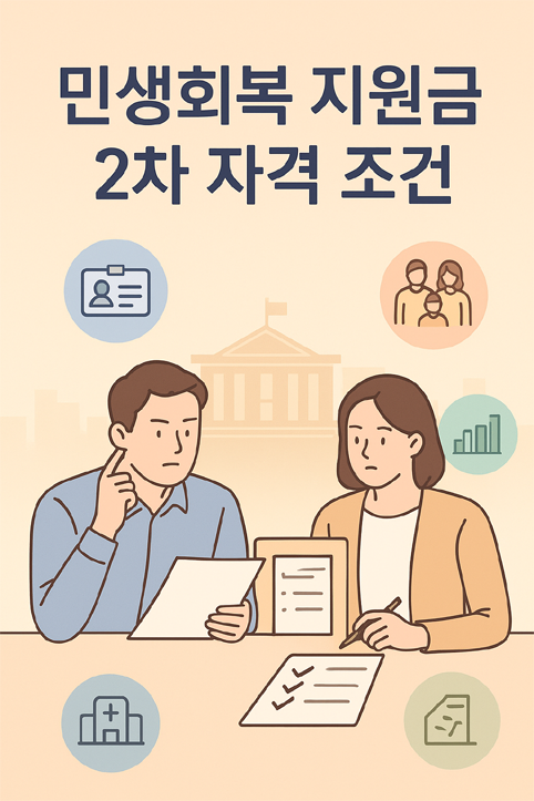 민생회복 지원금 2차 자격 조건 이미지