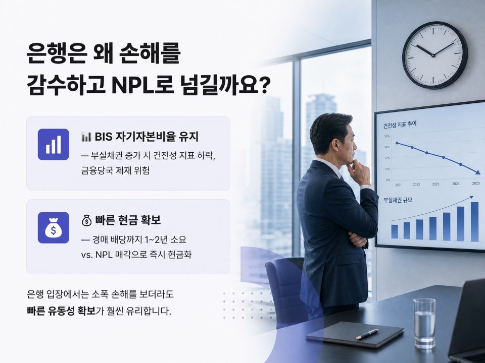 4은행은 왜 손해를 감수하고 NPL로 넘길까요