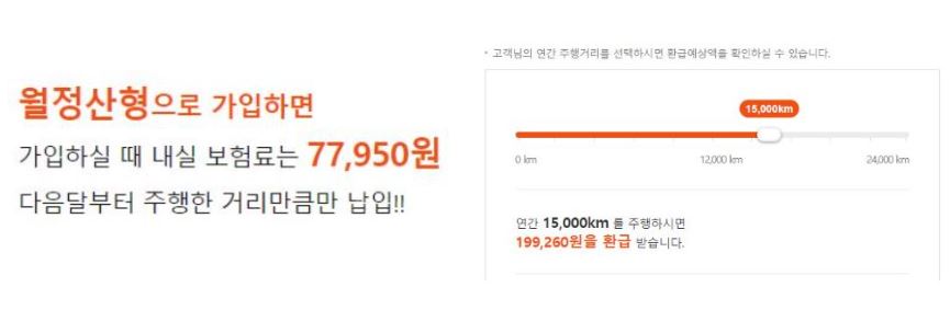 캐롯손해보험-자동차보험-월정산형