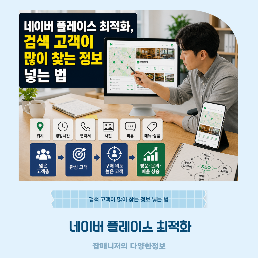 네이버 플레이스 최적화, 검색 고객이 많이 찾는 정보 넣는 법