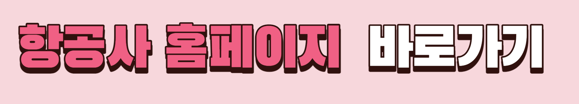 항공사 홈페이지 바로가기