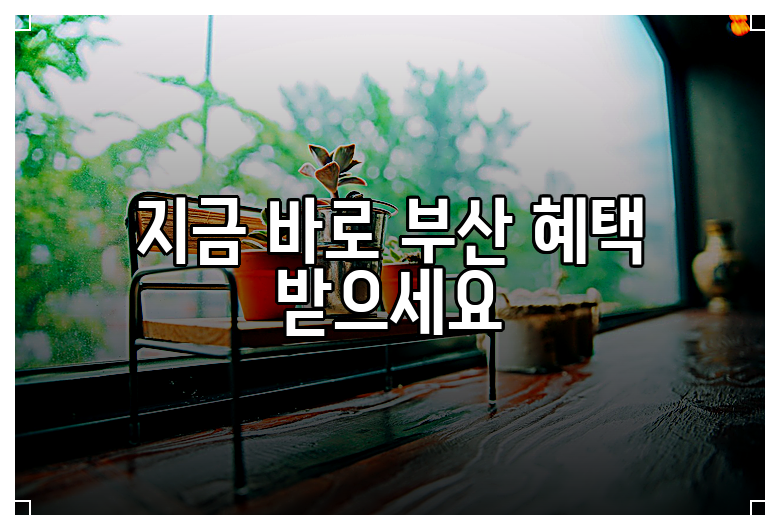 지금 바로 부산 혜택 받으세요