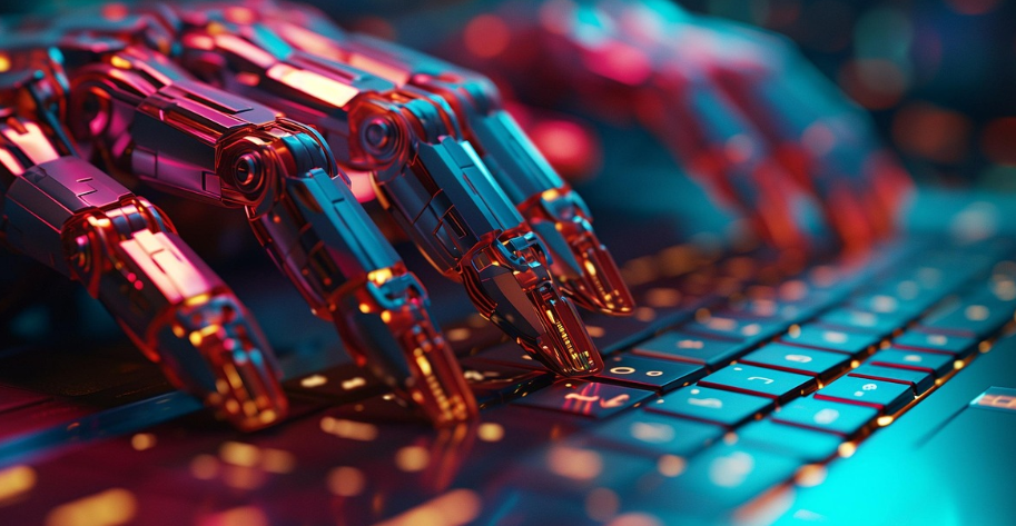 로봇 글쓰는 사진