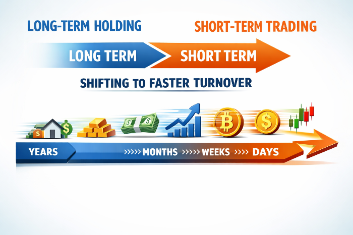 개인 투자자의 보유 기간 단축 흐름.