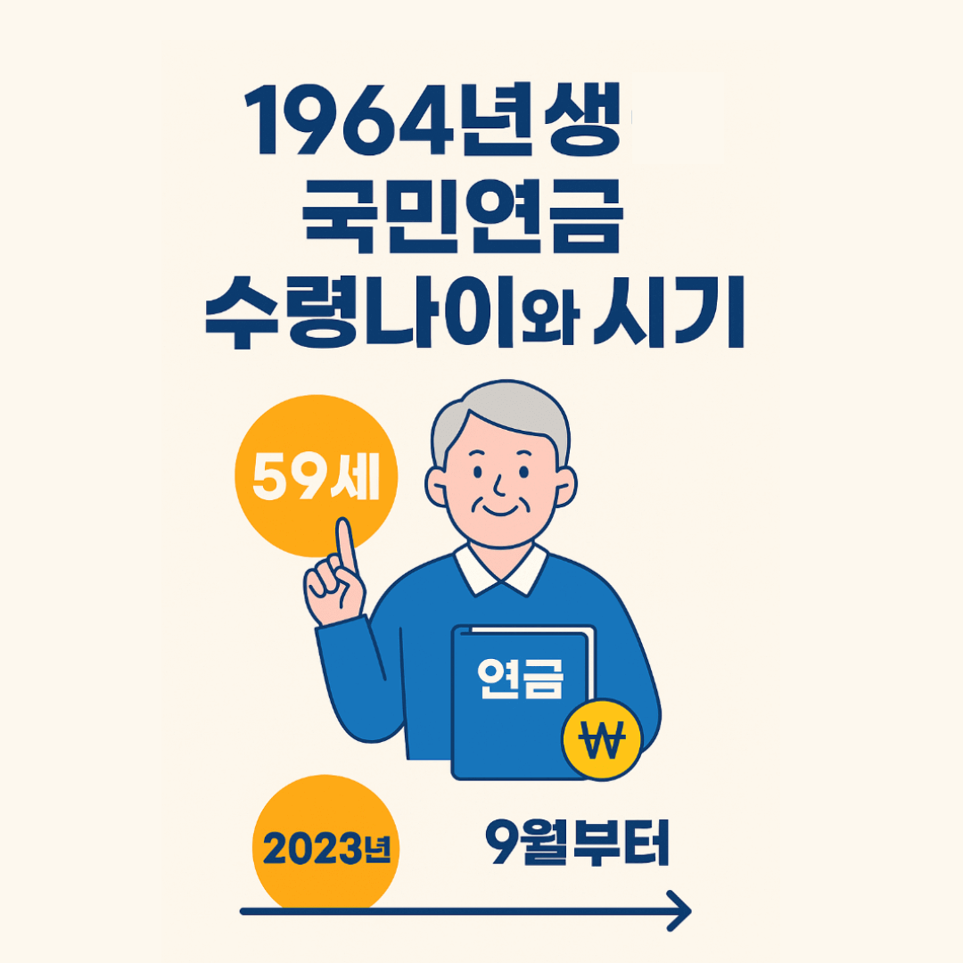 1964년생 국민연금 수령나이와 시기