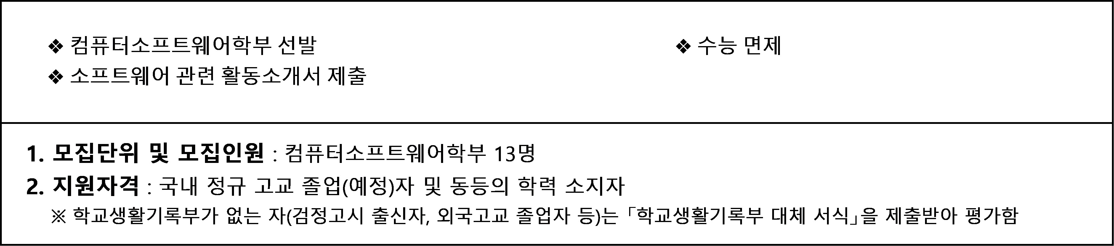 한양대학교 수시 모집