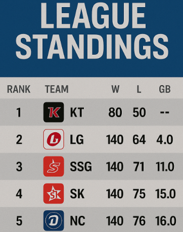 프로야구 순위 관련 사진