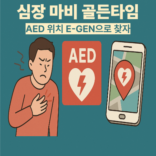 심장마비 골든타임, AED 위치 E-GEN으로 찾자