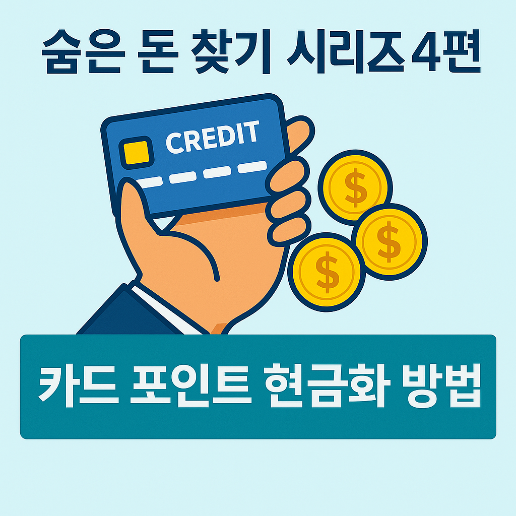 숨은 돈 찾기 시리즈 4편｜카드 포인트 현금화 방법, 놓치면 사라지는 내 돈 찾기