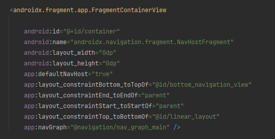 FragmentContainerView 설정