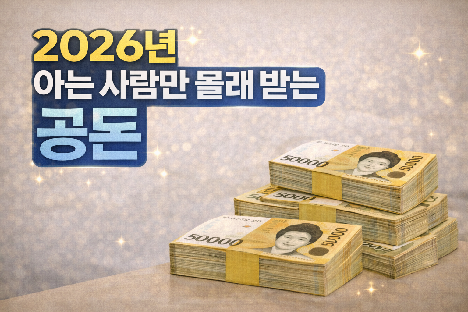 "아는 사람만 몰래 받는 공돈" 2026년 달라지는 정부 지원금 TOP 7 (현금성 지원 총정리)