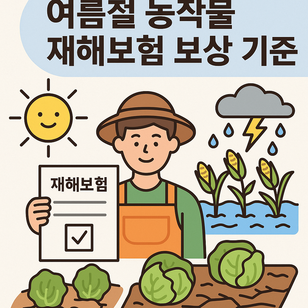 2025 여름철 농작물 재해보험 보상 기준 및 신청 방법