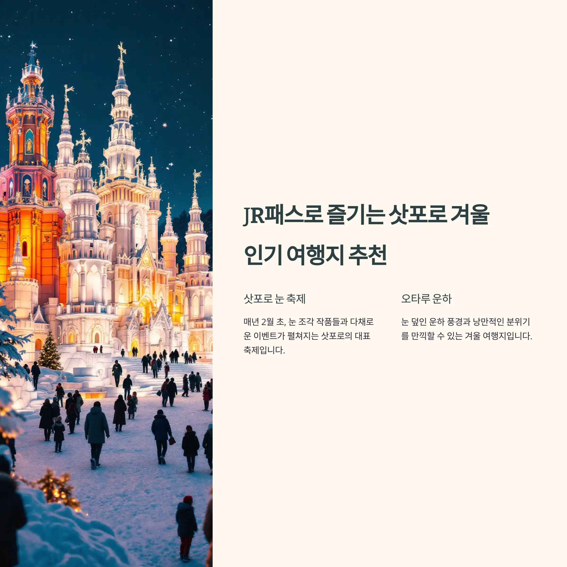 JR패스로 즐기는 삿포로 겨울철 인기 여행지 니세코