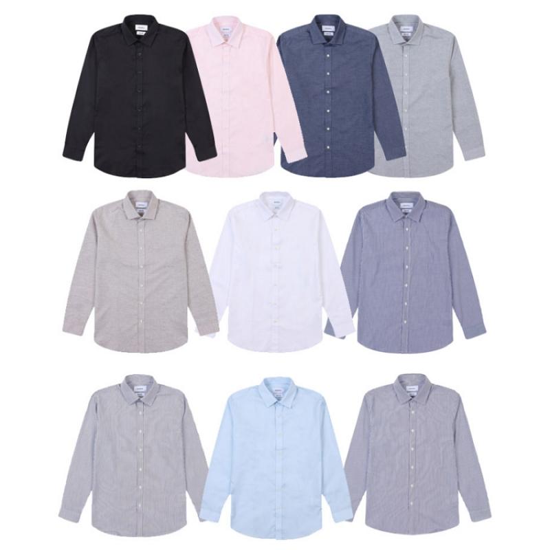 지오지아 남성 솔리드 슬림 드레스 셔츠 AEA3WD1101