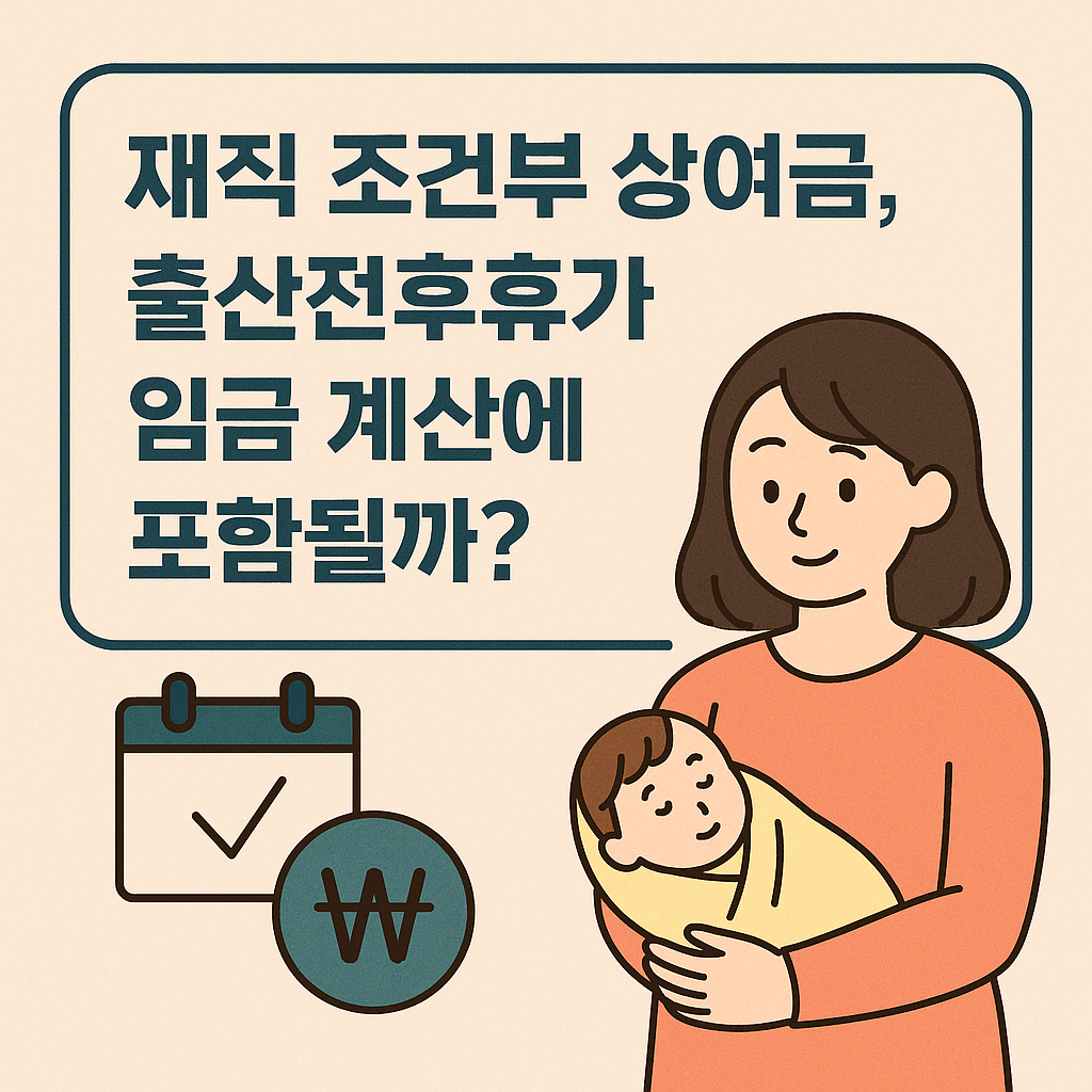재직 조건부 상여금, 출산전후휴가 임금 계산에 포함될까?