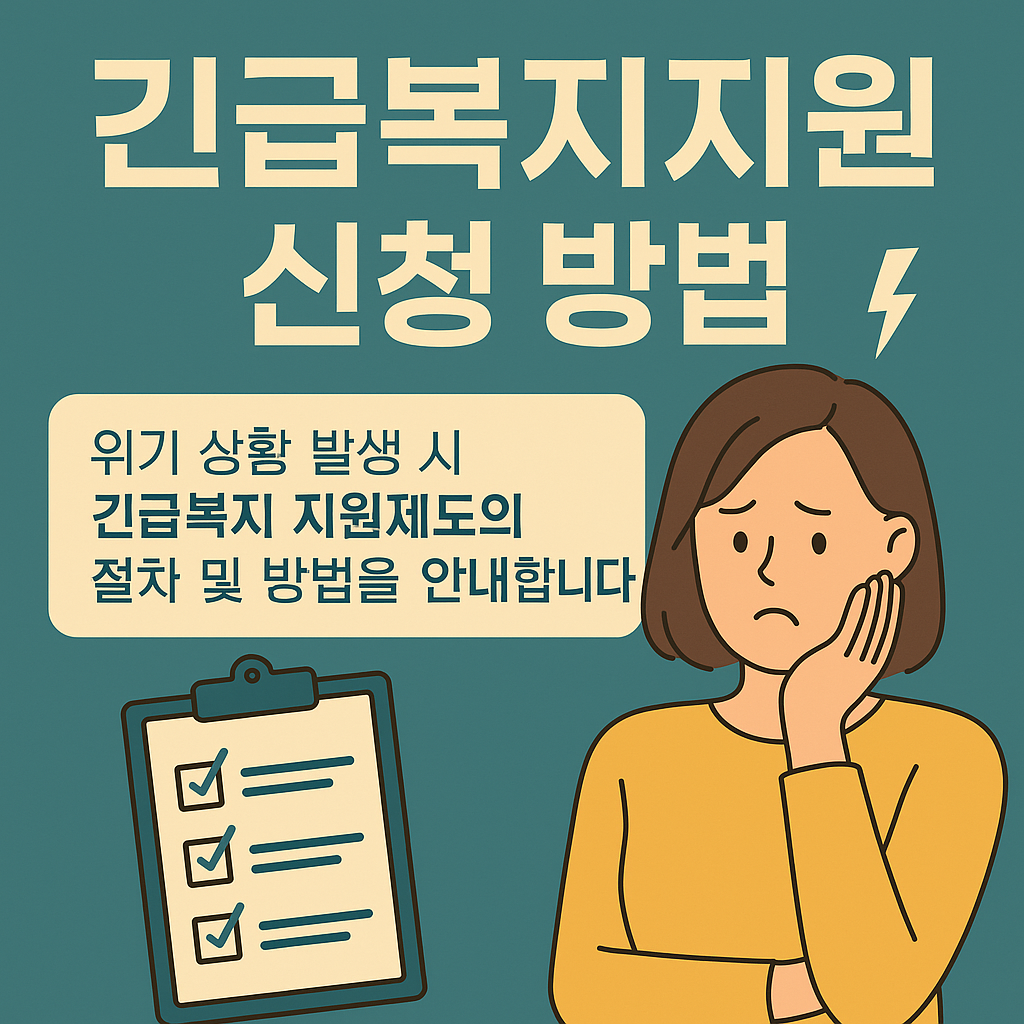 2025년 긴급복지지원제도 신청 요약 – 실직·질병 시 받을 수 있는 정부지원제도 안내 이미지