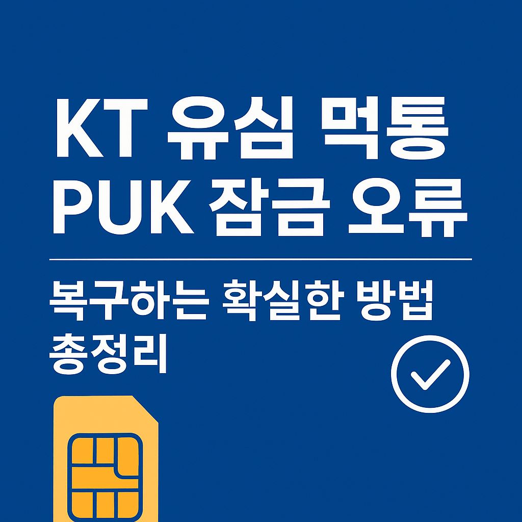 KT USIM PUK 번호 확인하는 방법