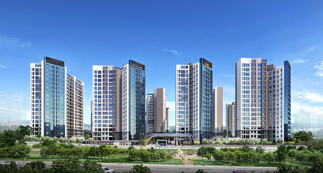 힐스테이트 e편한세상 문정 단지 조감도