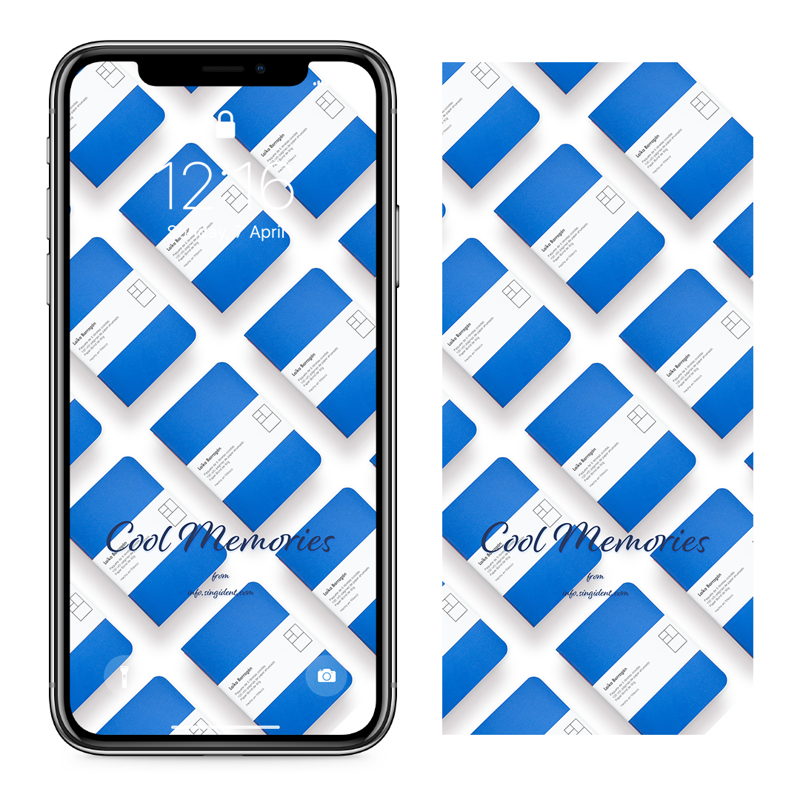 04 파란색 노트 C - Cool Memories 아이폰여름배경화면