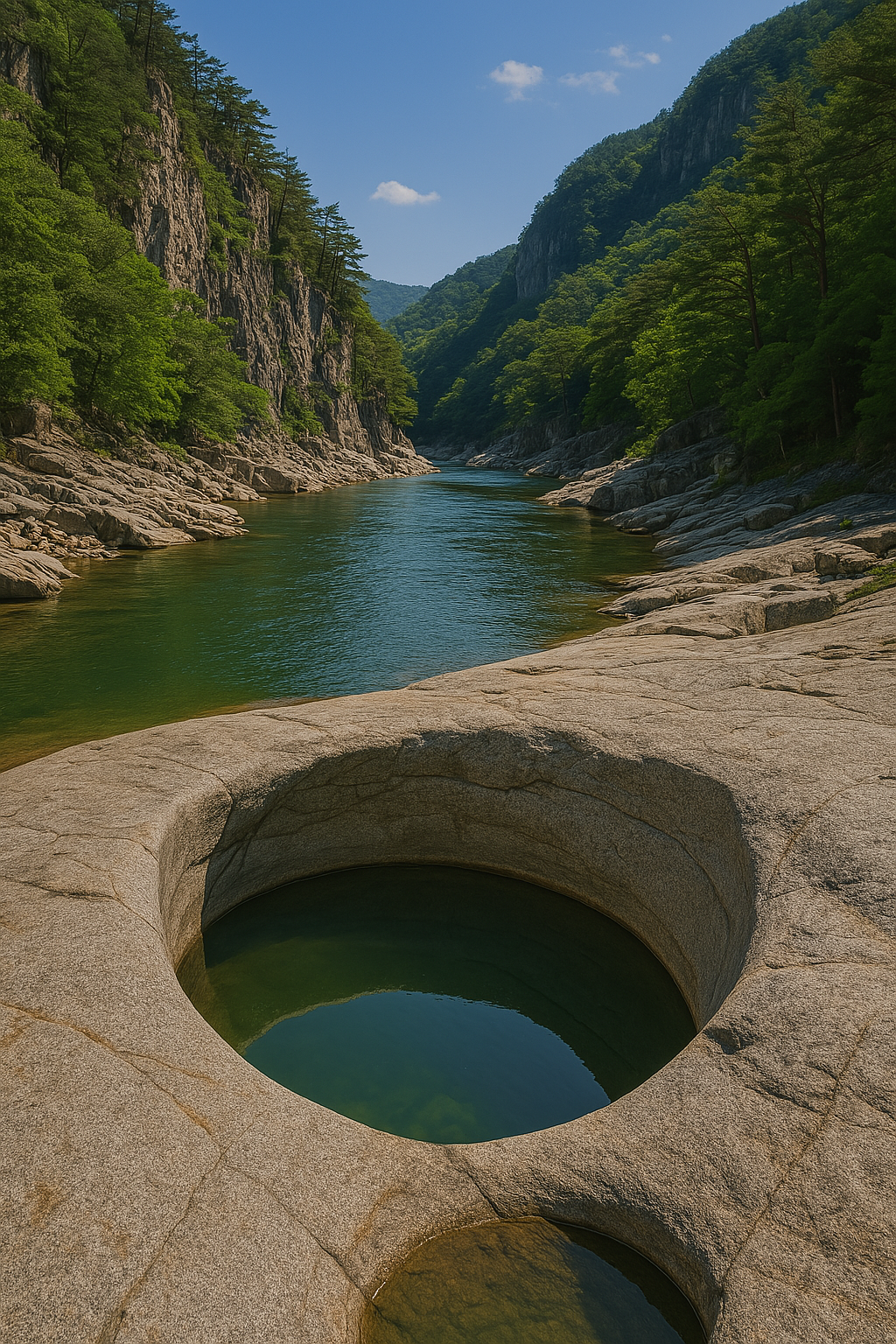 영월 요선암 돌개구멍 사진
