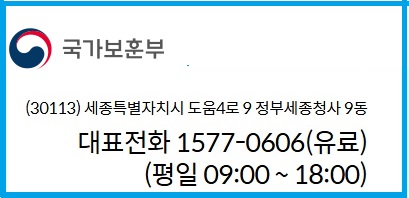 국가보훈부 대표전화 안내