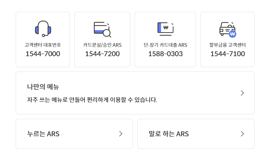 신한카드 고객센터 전화번호