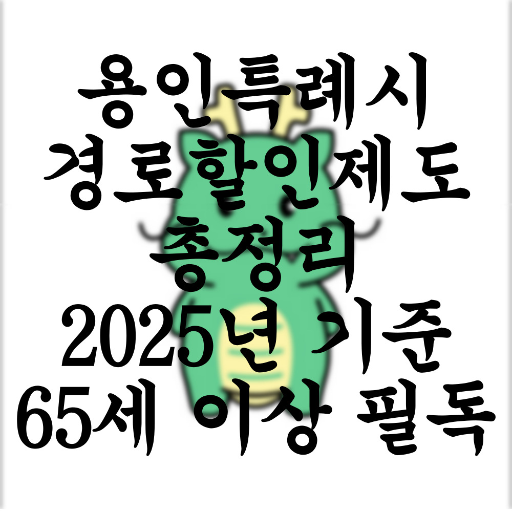 용인특례시 경로할인제도 총정리 (2025년 기준, 만 65세 이상 필독)