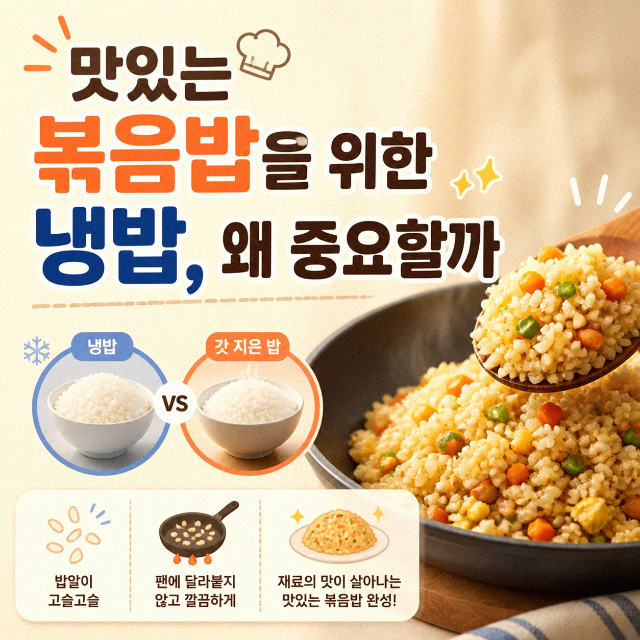 냉밥으로 볶음밥 만들기, 제대로 하는 법