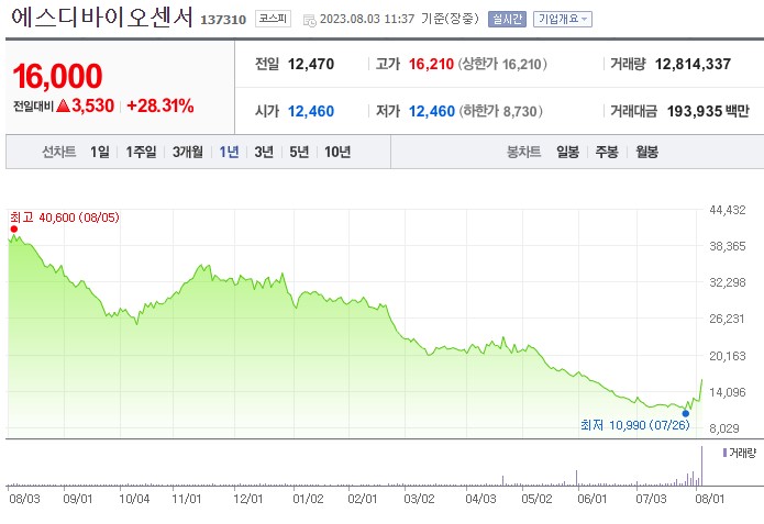 코로나 재확산 관련주 에스디바이오센서 주가 전망