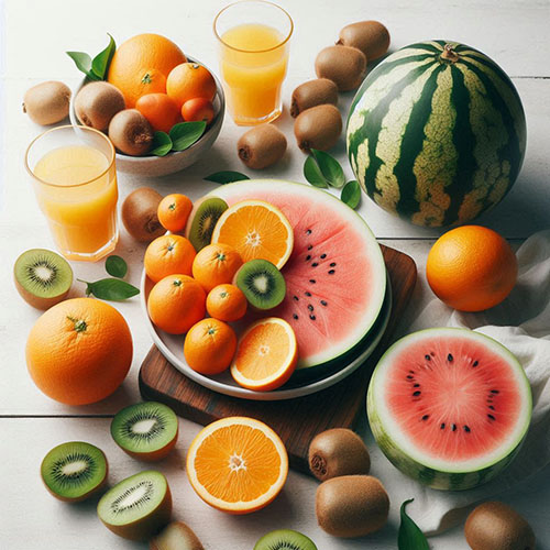 오렌지-키위-수박