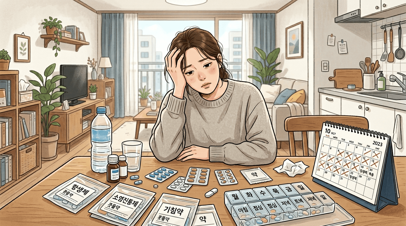 긴 시간 항생제 복용