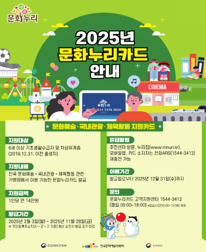 문화누리카드사용처 온라인 오프라인