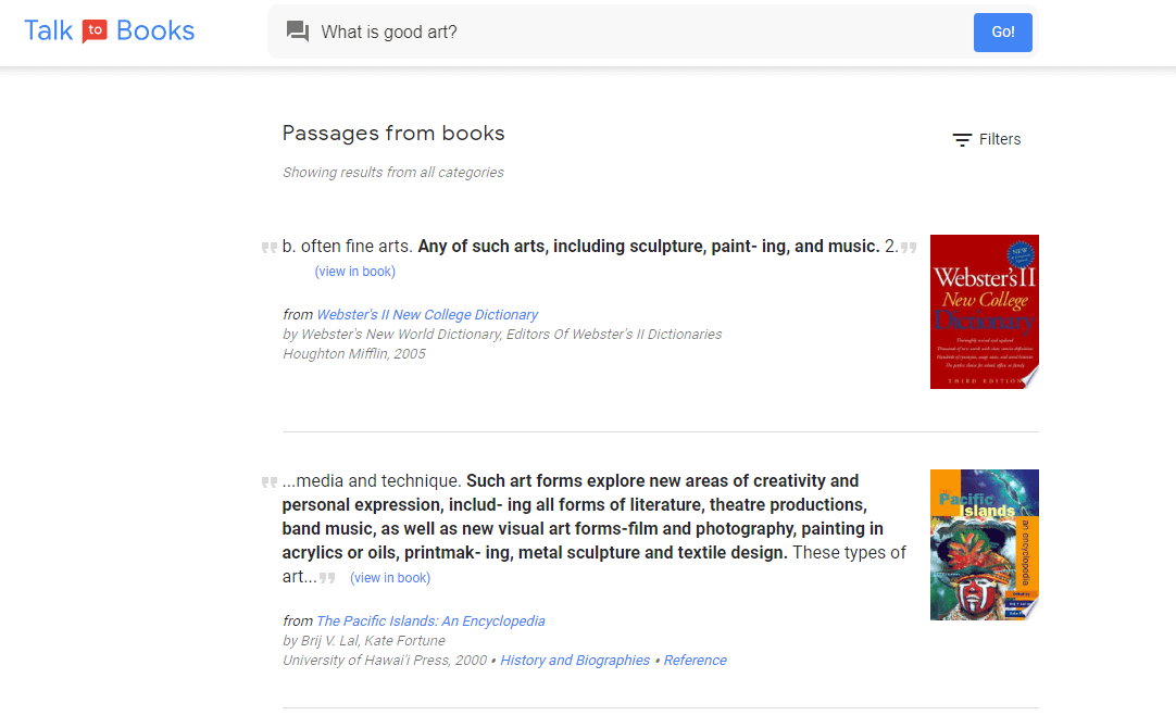 Google Talk to Books