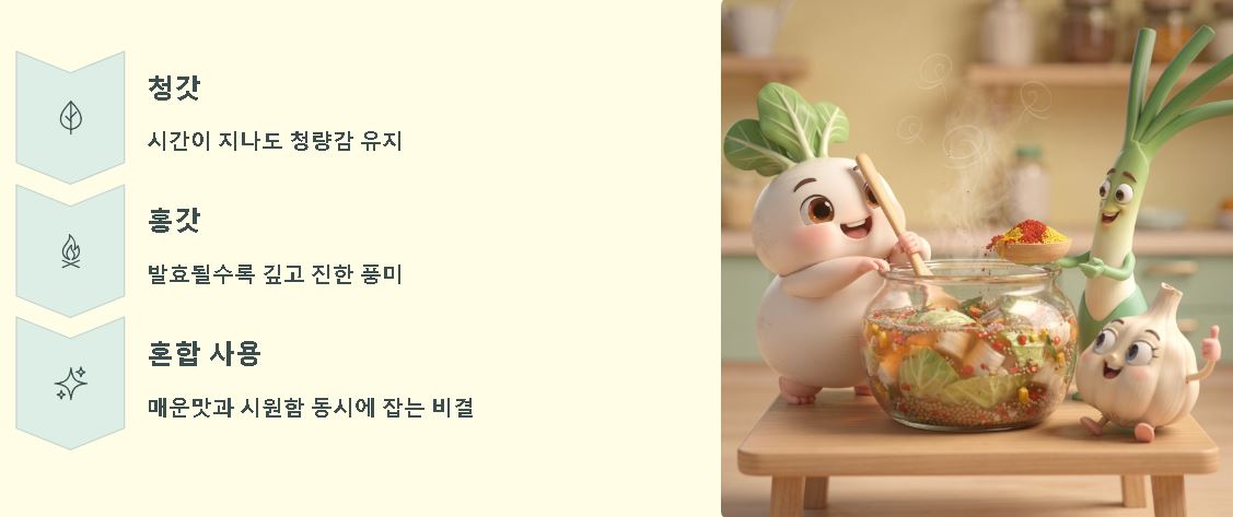 청갓 홍갓 차이 특징비교