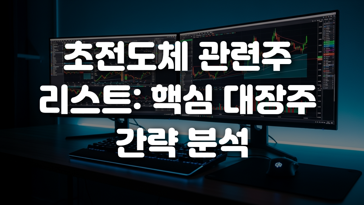 초전도체 관련주 리스트 핵심 대장주 간략 분석