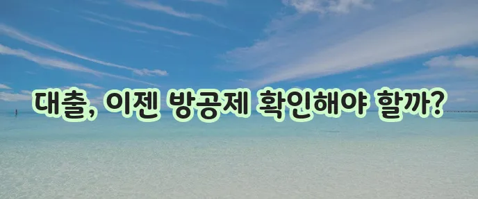 신한은행 주택담보대출의 MCI/MCG 중단과 방공제