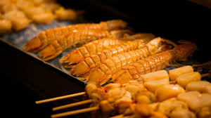 류허야시장 갯가재 구이