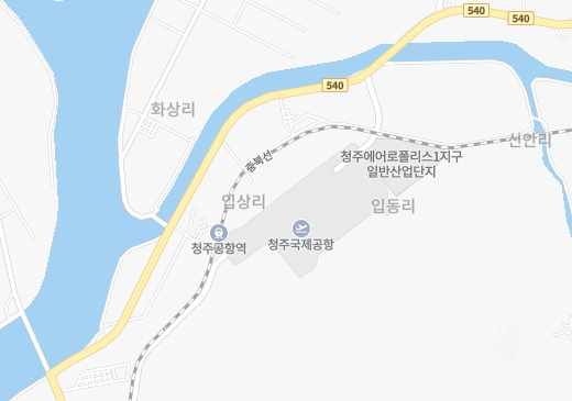 청주국제공항 위치-지도