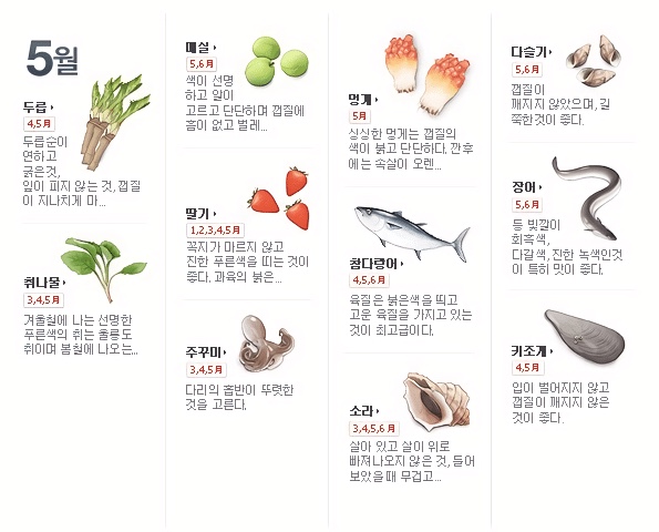 5월 제철음식