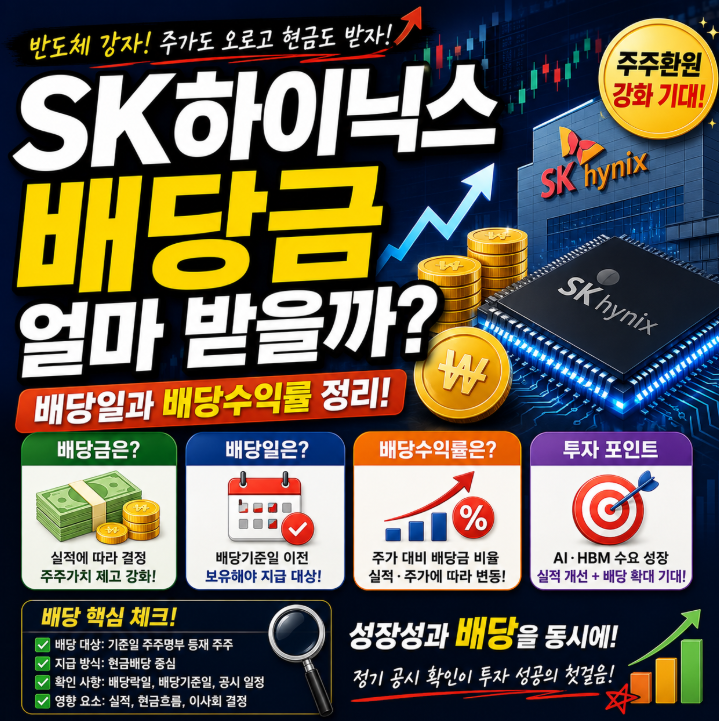 SK하이닉스 배당금 얼마 받을까|배당일과 배당수익률 정리9