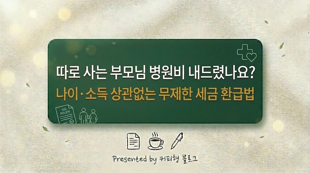 의료비 세액 공제 설명 커피형 블로그 썸네일 이미지